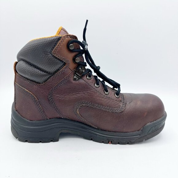 Timberland Pro Womens Titan 6" Alloy Toe Waterproof Work Boots Size 9 W Brown - Picture 2 of 9